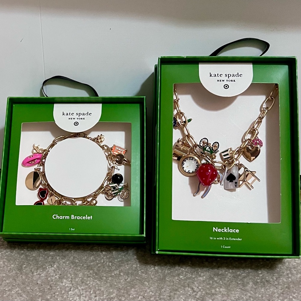 Kate Spade x Target charm necklace & bracelet set
